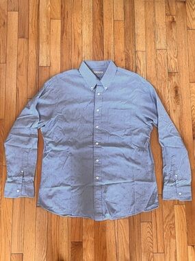 Made in New England Stitched Anchor Button Shirt AOP Cotton Sailing Beach Summer